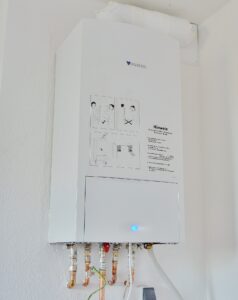 white tankless water heater