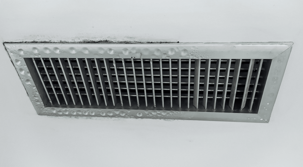 A leaking air conditioner vent