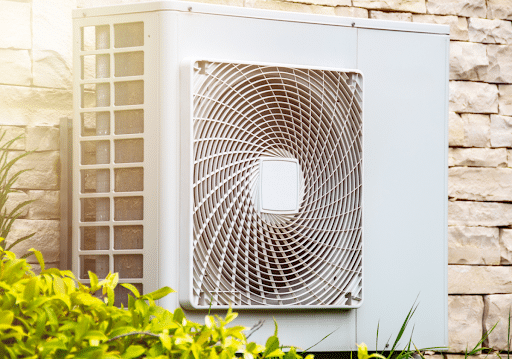 A newly installed eco-friendly AC system