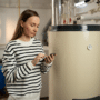 Woman calling the experts at Silver State to check out her broken heater